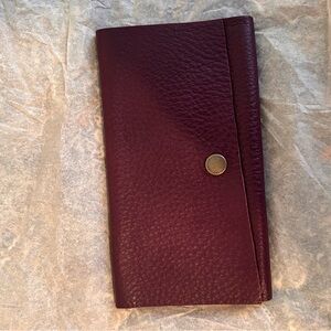 Leather Long Wallet in Burgundy Brand New Portland Leather Wallet